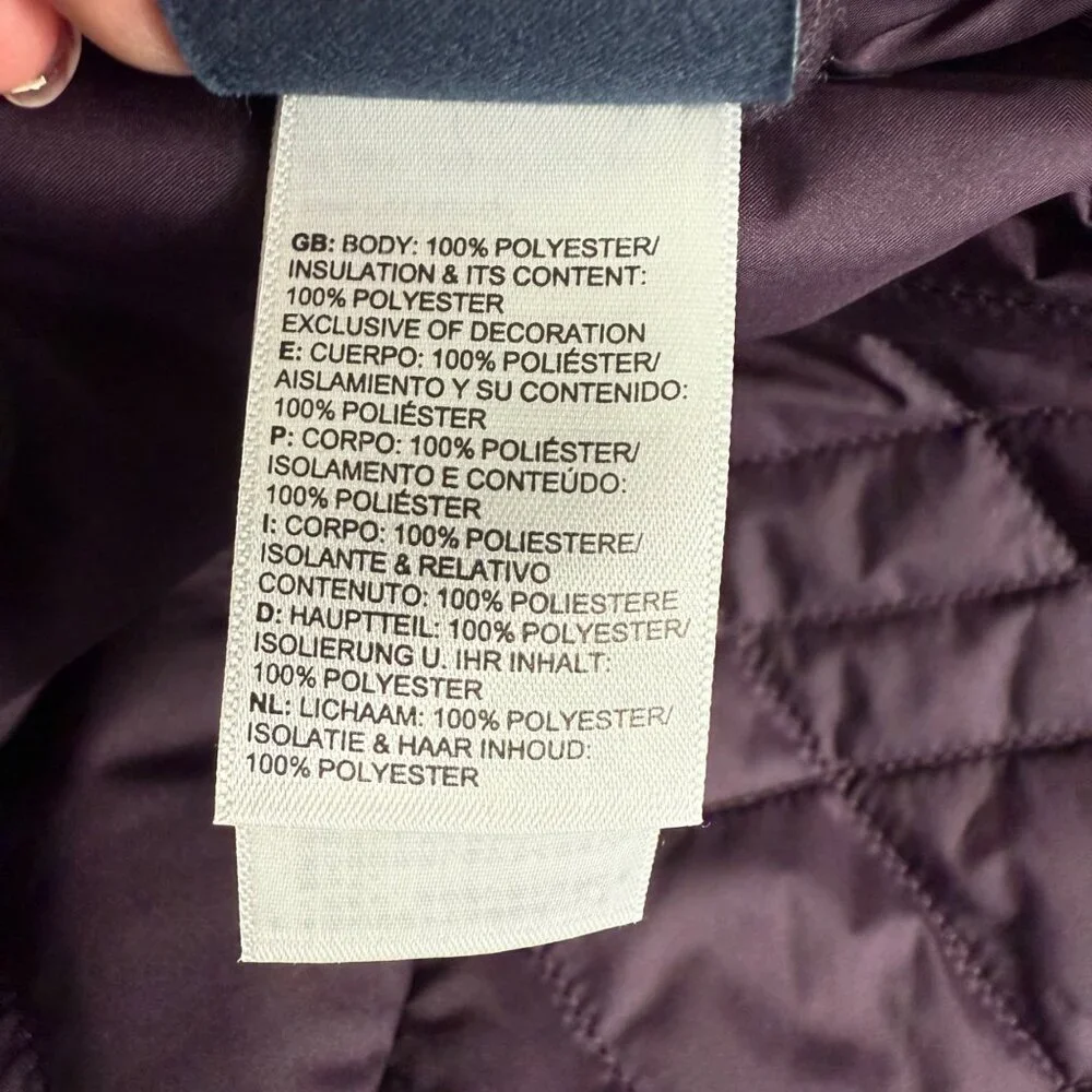 The North Face Mossbud Reversible Faux Fur Lined Vest Medium Purple Athleisure - Picture 7 of 15